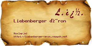 Liebenberger Áron névjegykártya